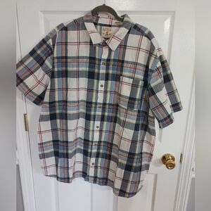 Red Head Brand Co short sleeve button front plaid shirt size 3XL